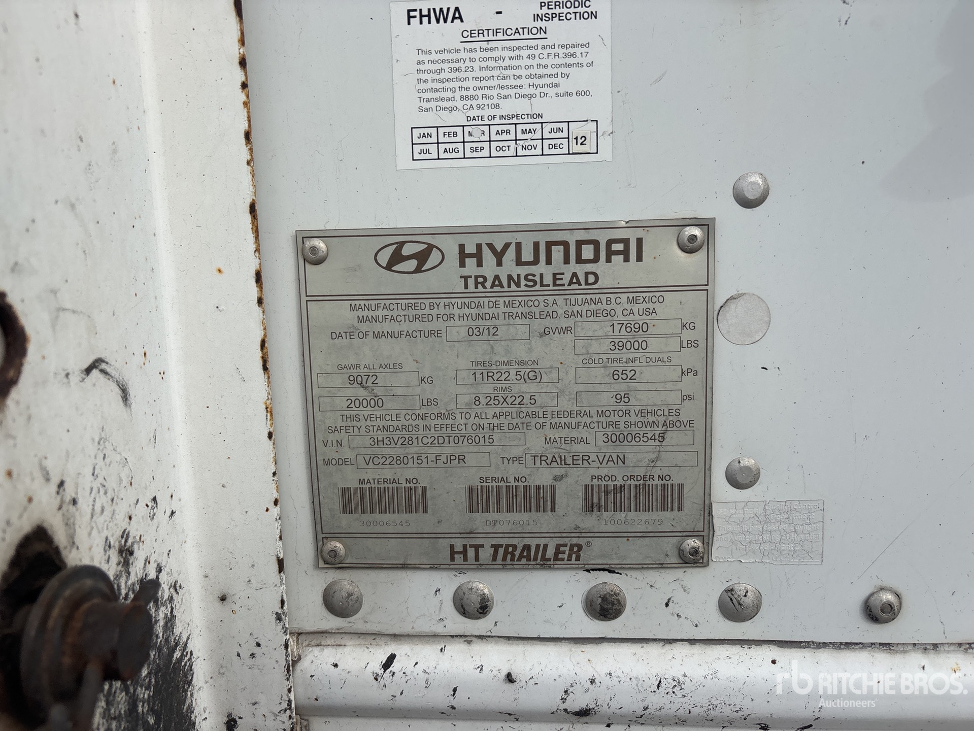 General Appearance with Seriennummer / FIN