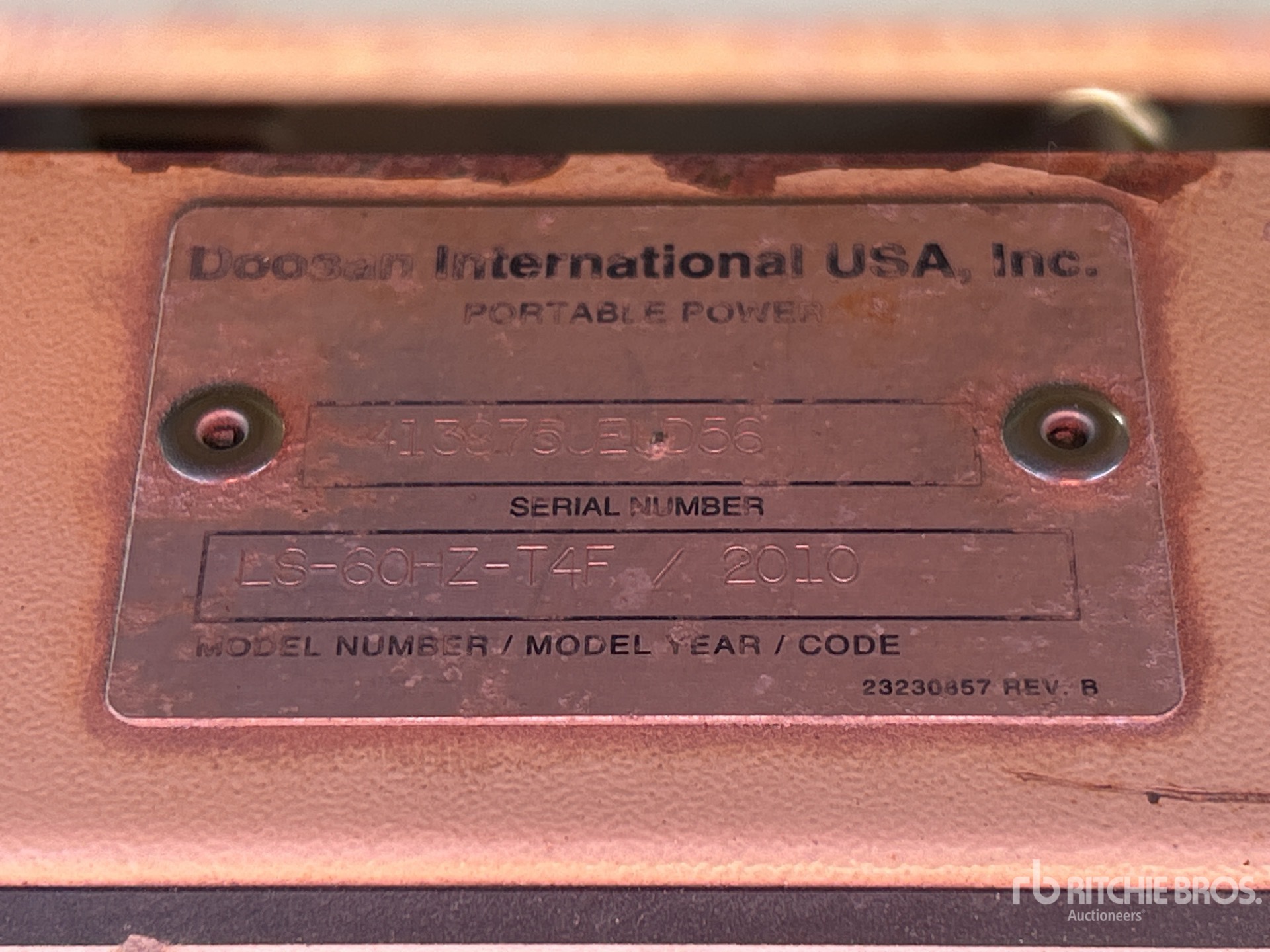 General Appearance with Unit Serial Number