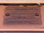 General Appearance with Unit Serial Number
