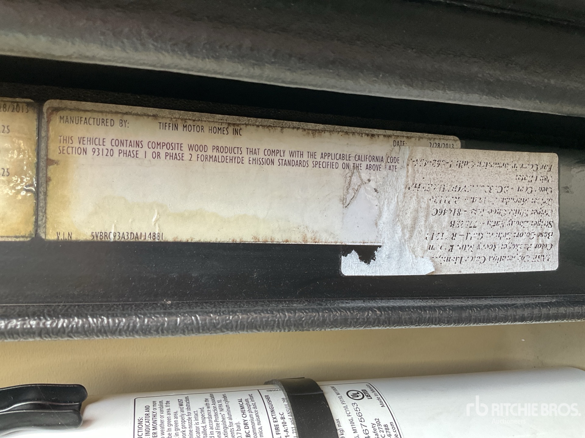 General Appearance with N.º de serie/VIN