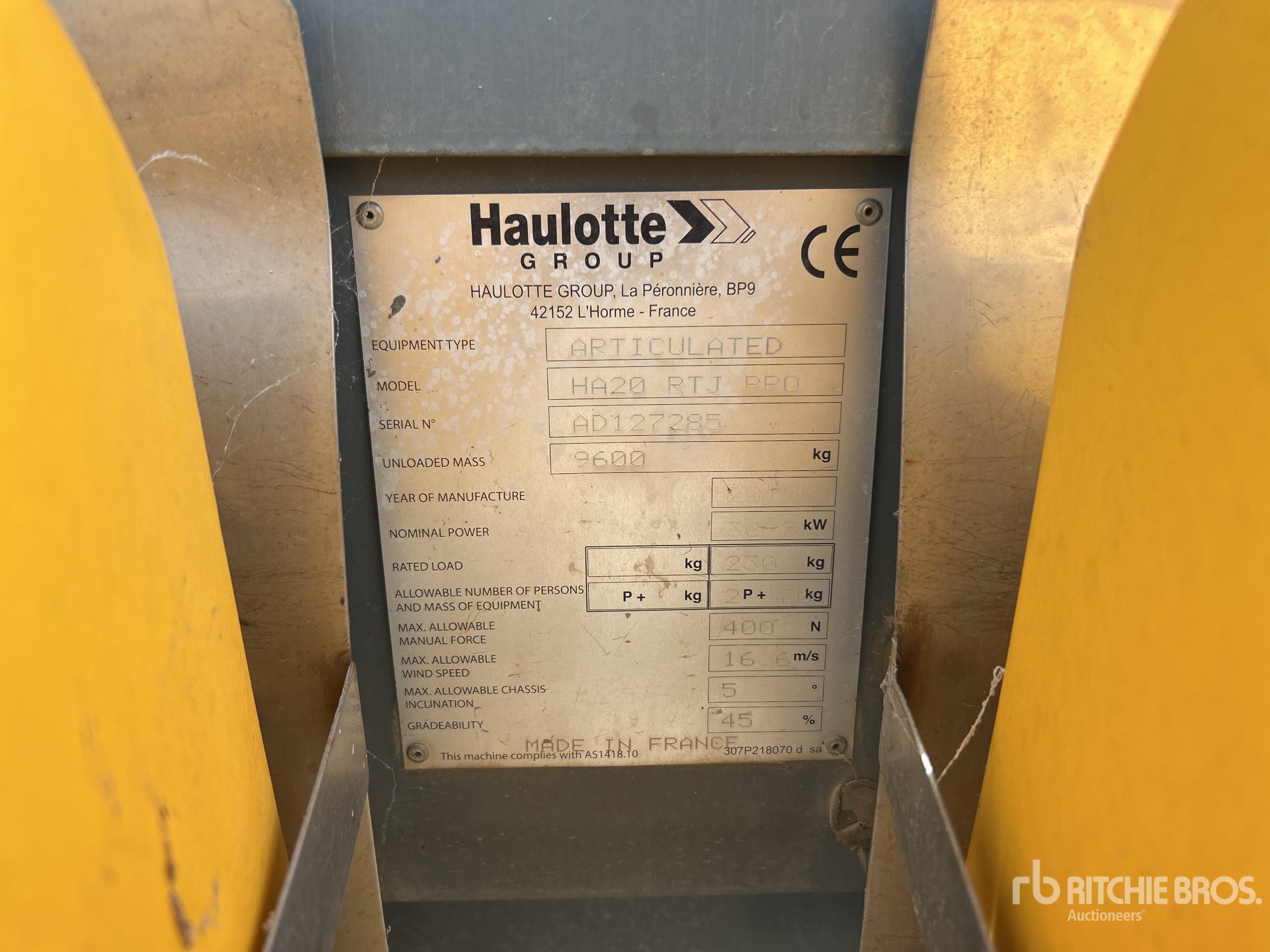 General Appearance with N.º de serie/VIN