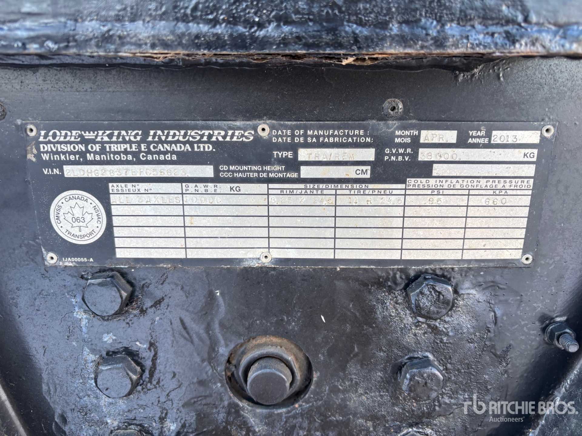 General Appearance with N.º de serie/VIN