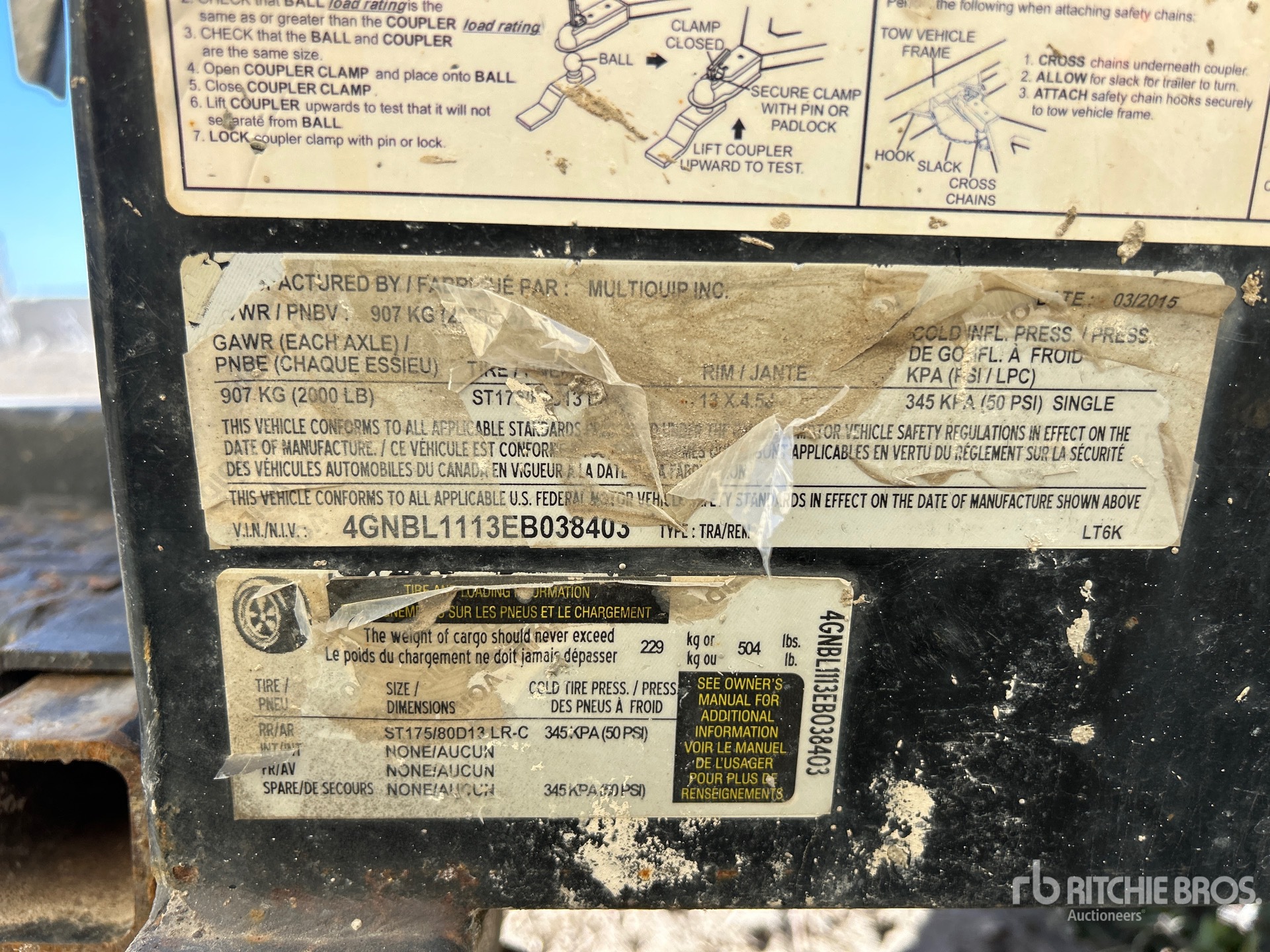 General Appearance with N.º de serie/VIN