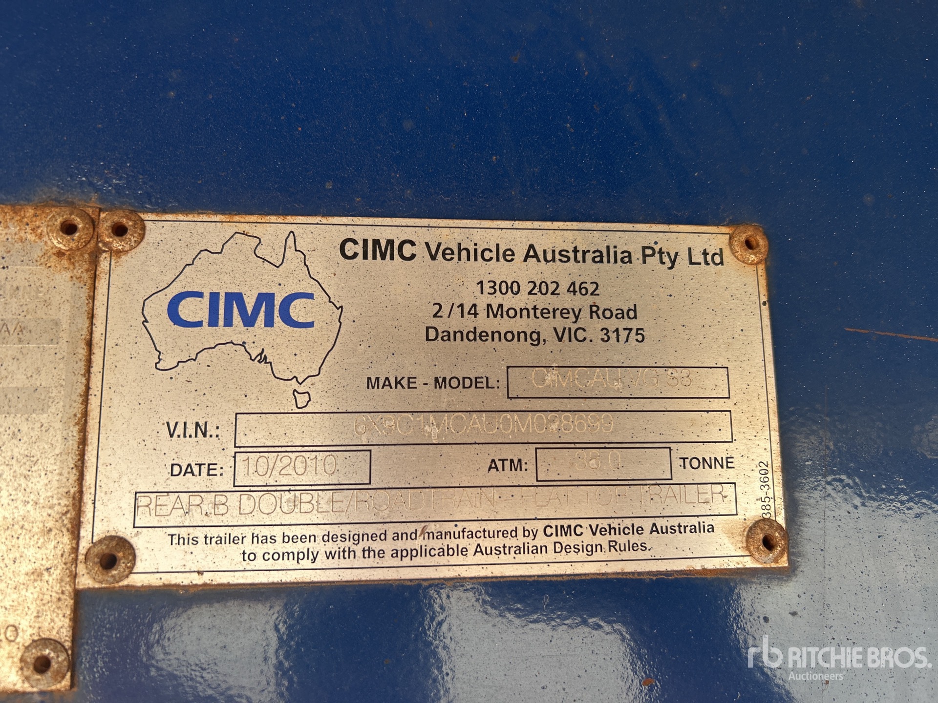 General Appearance with Numéro de série/Numéro d'identification du véhicule automobile