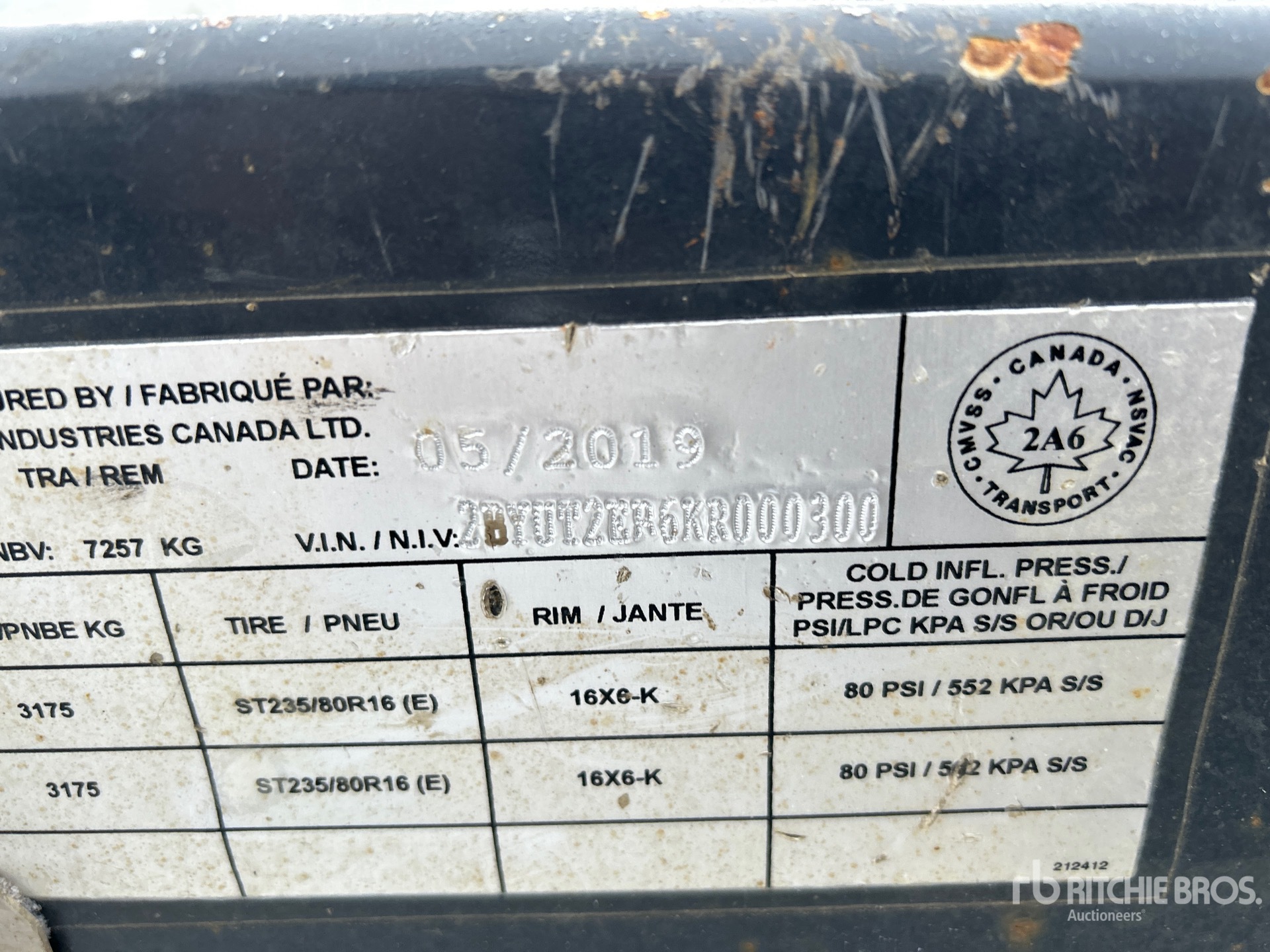 General Appearance with Numer seryjny/numer identyfikacyjny pojazdu