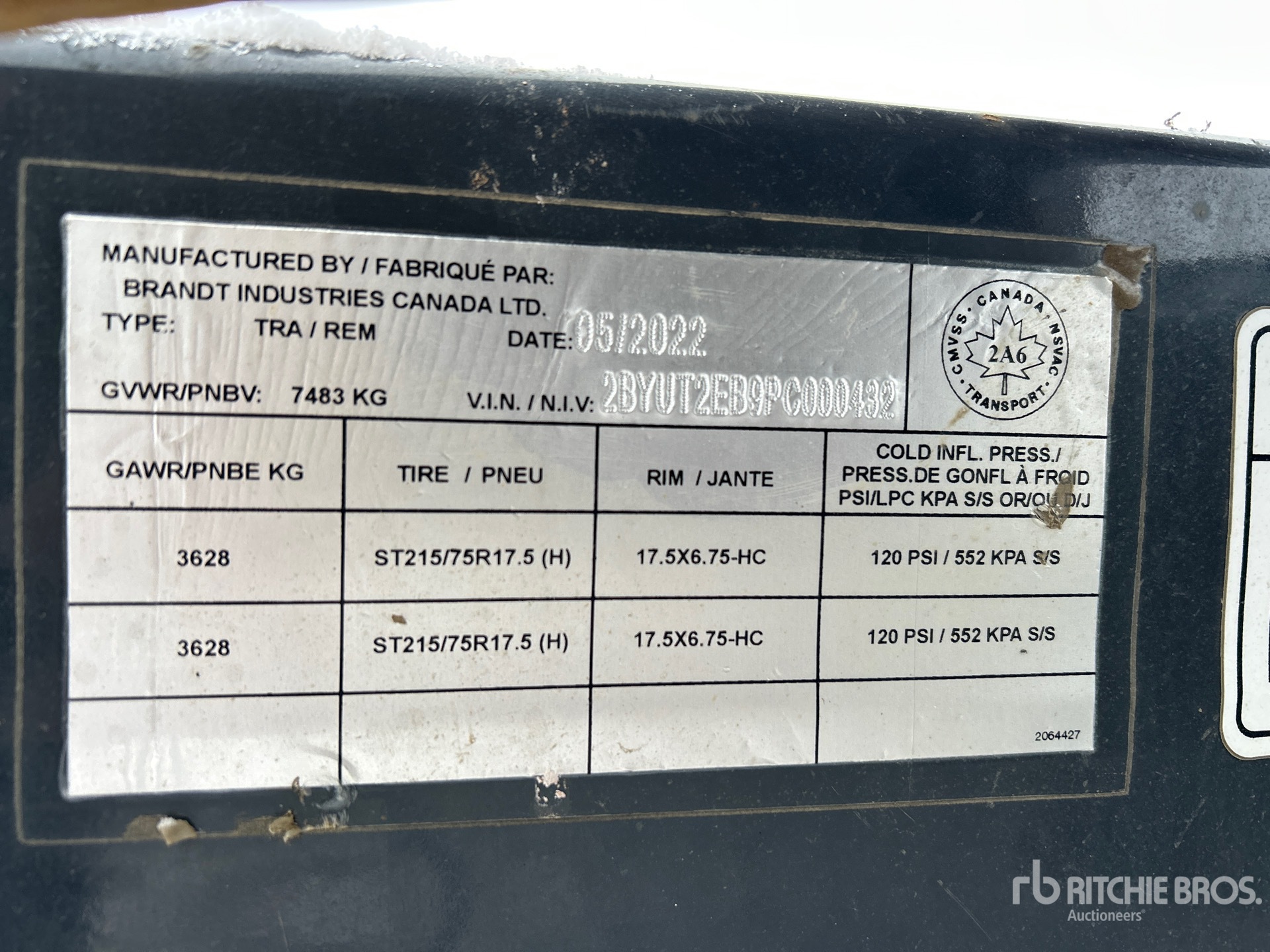 General Appearance with Numer seryjny/numer identyfikacyjny pojazdu