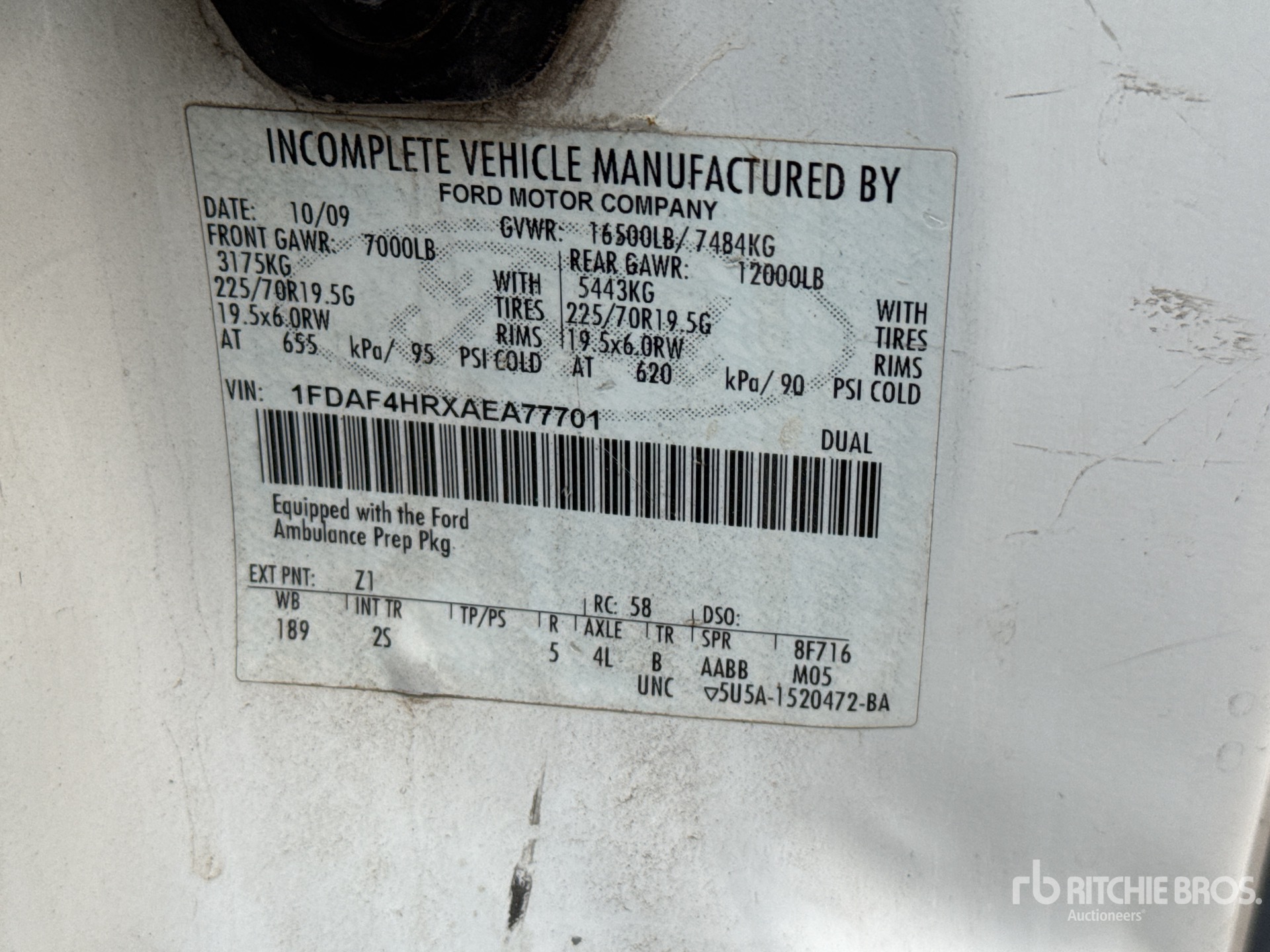 General Appearance with Numero seriale/numero d’identificazione del veicolo (VIN)