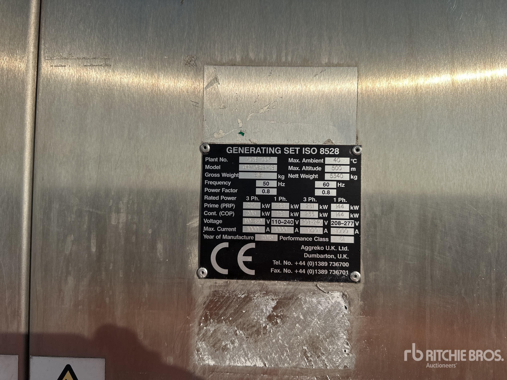 General Appearance with N.º de serie/VIN