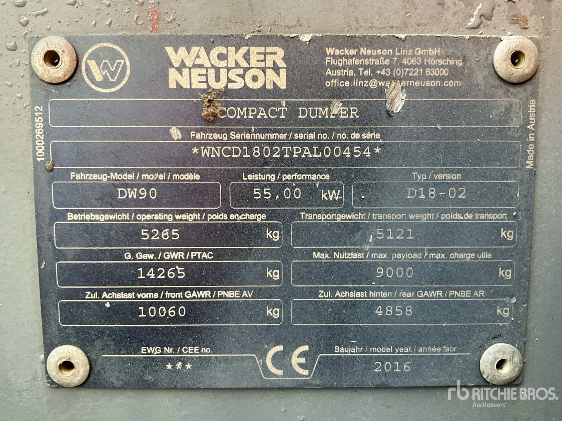 General Appearance with Seriennummer / FIN