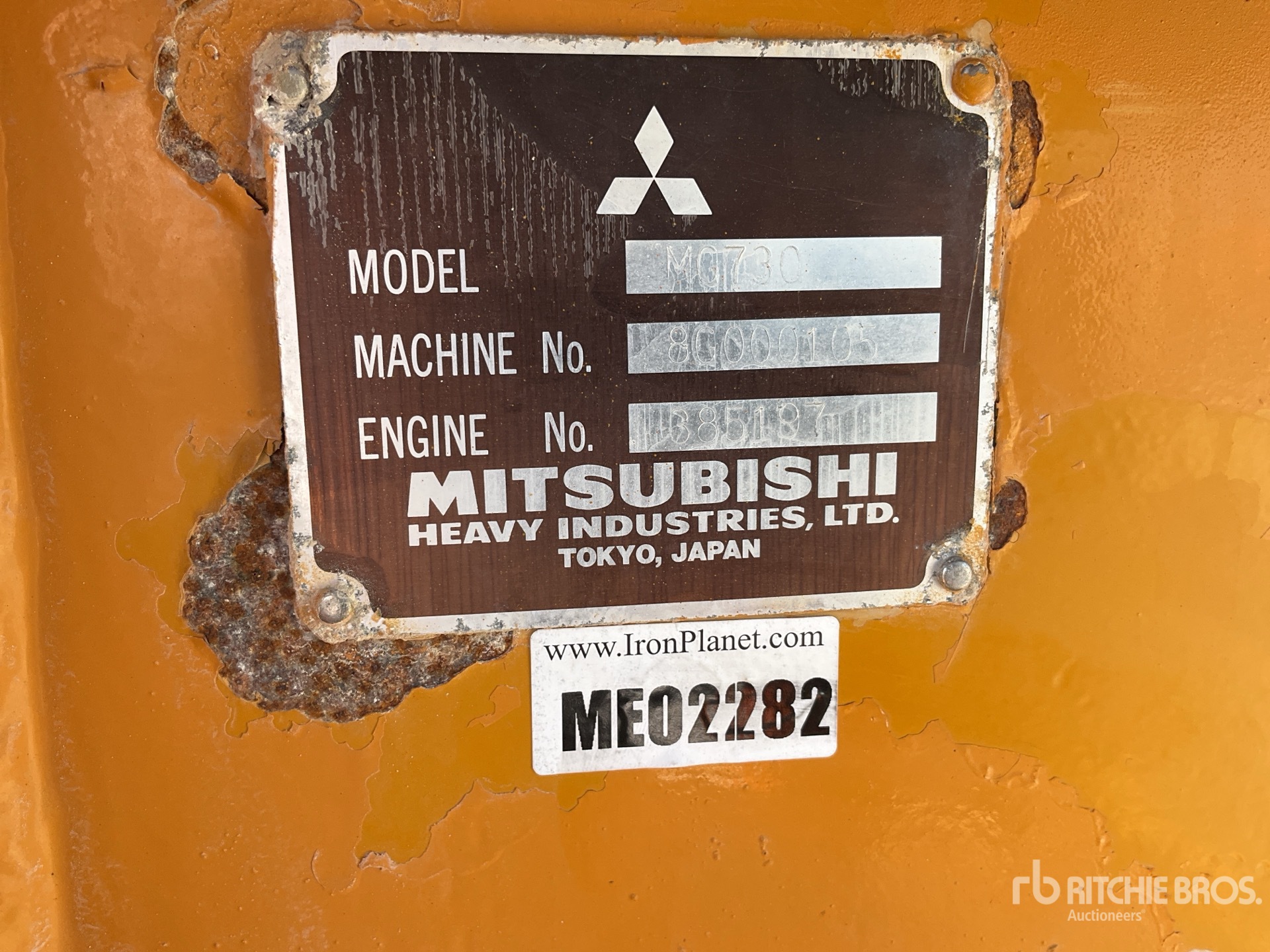 General Appearance with N.º de serie/VIN