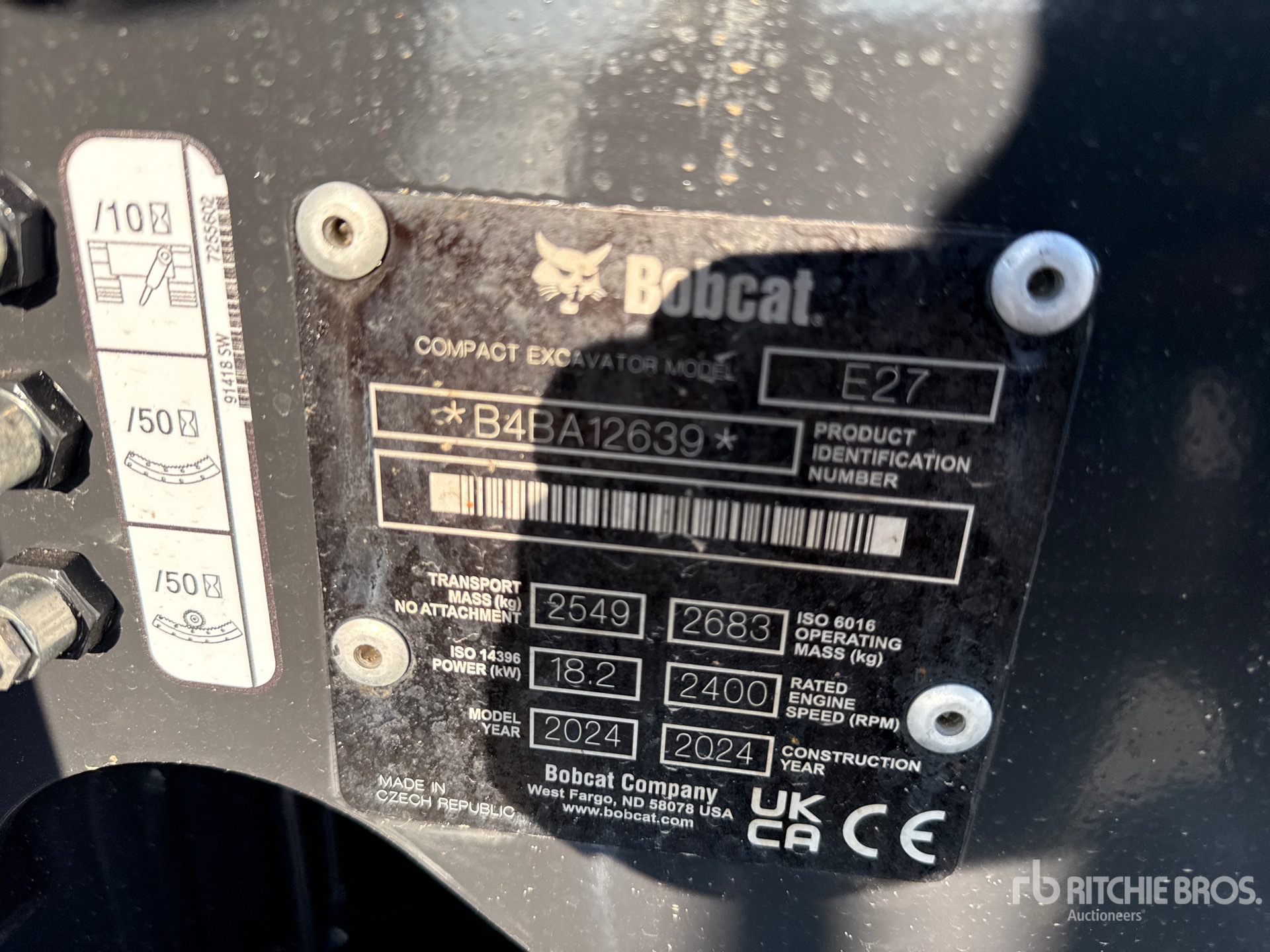 General Appearance with N.º de serie/VIN