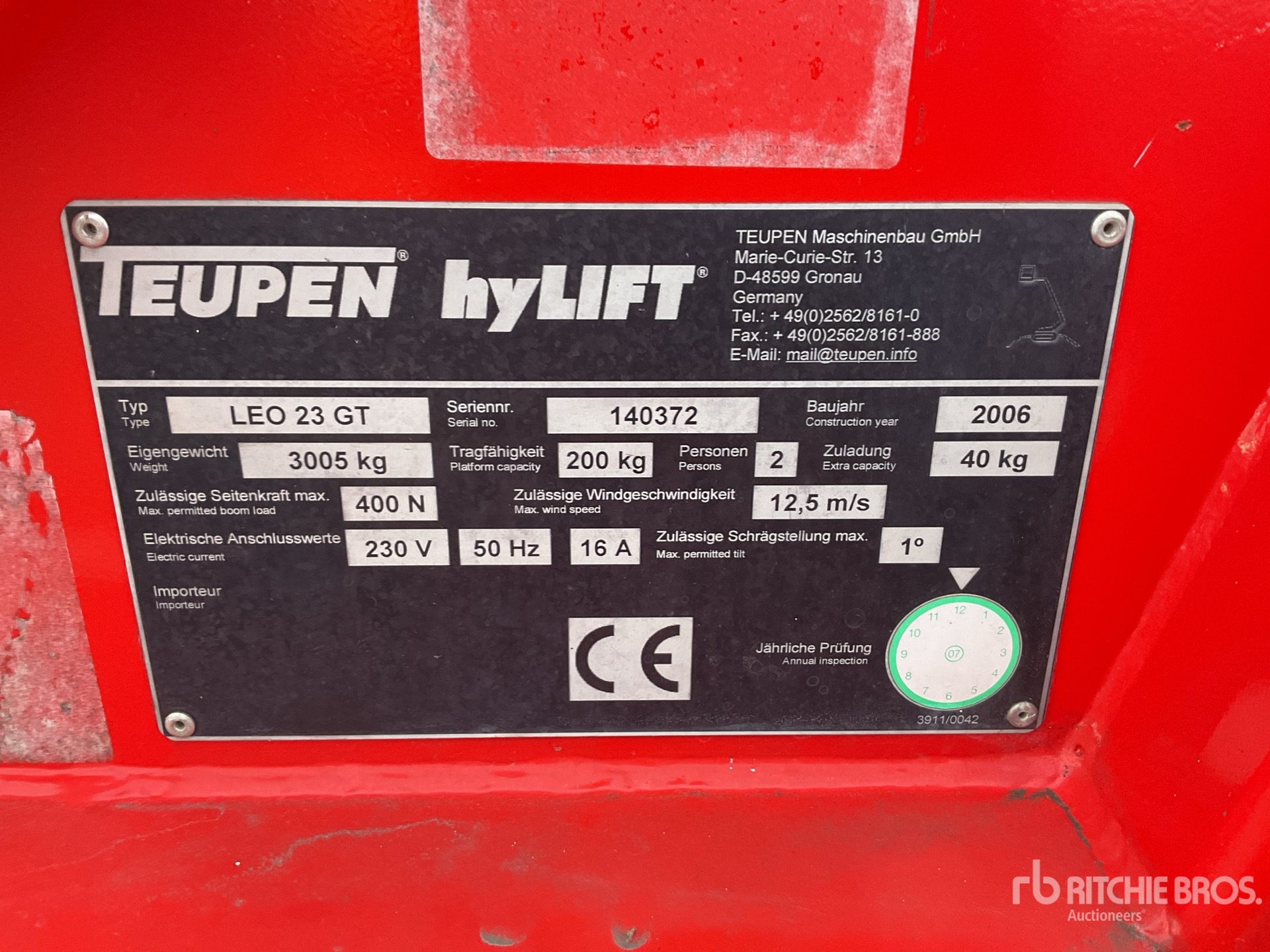 General Appearance with Numer seryjny/numer identyfikacyjny pojazdu