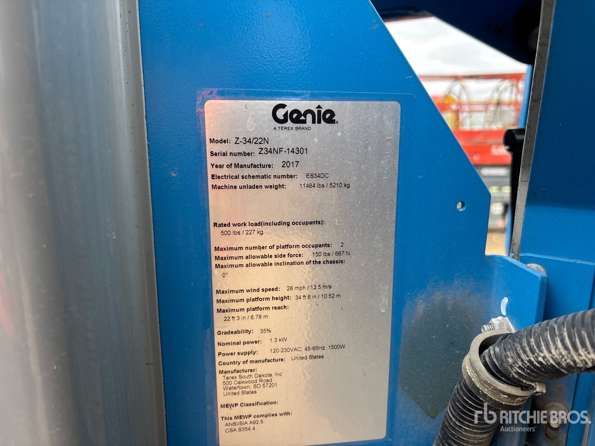 General Appearance with N.º de serie/VIN