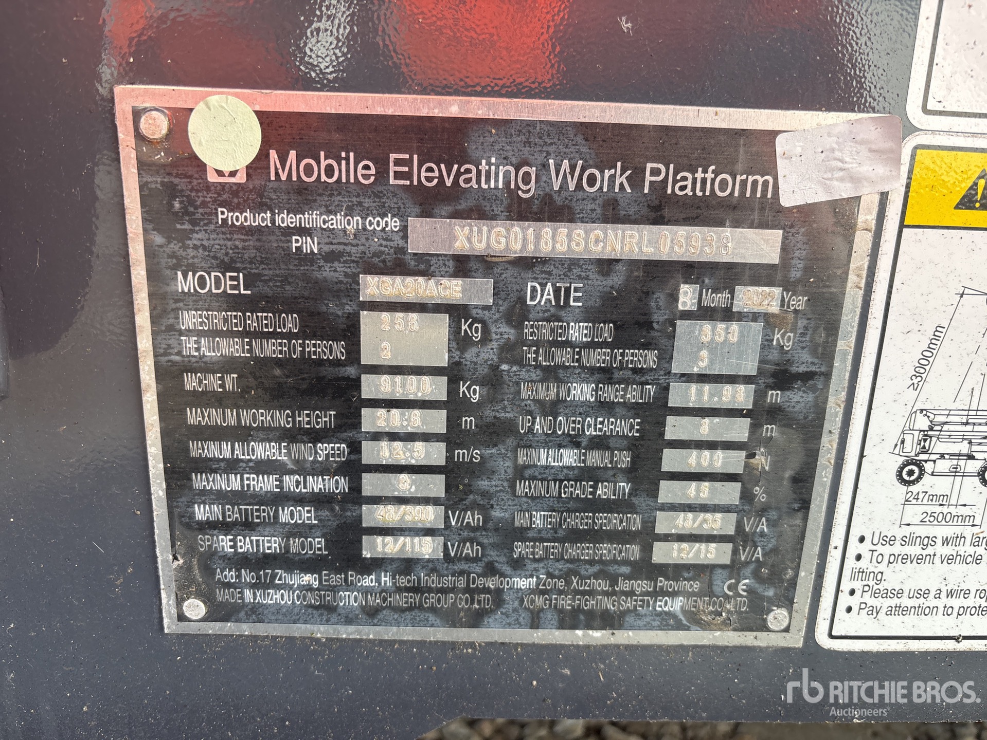 General Appearance with N.º de serie/VIN