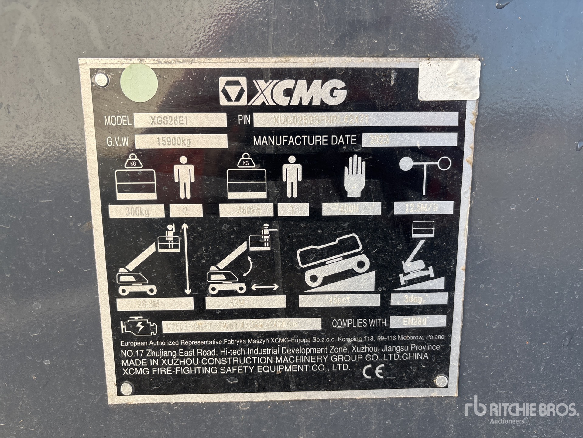 General Appearance with N.º de serie/VIN