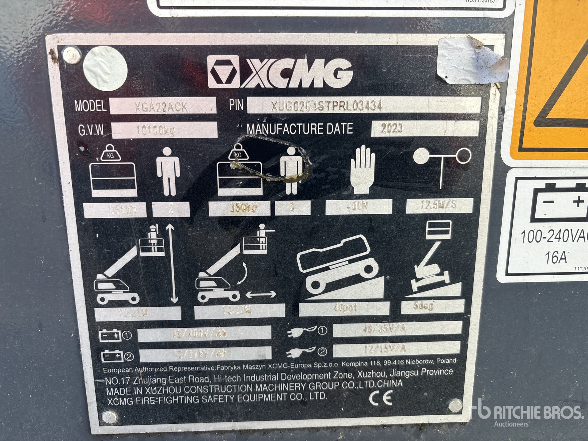 General Appearance with N.º de serie/VIN