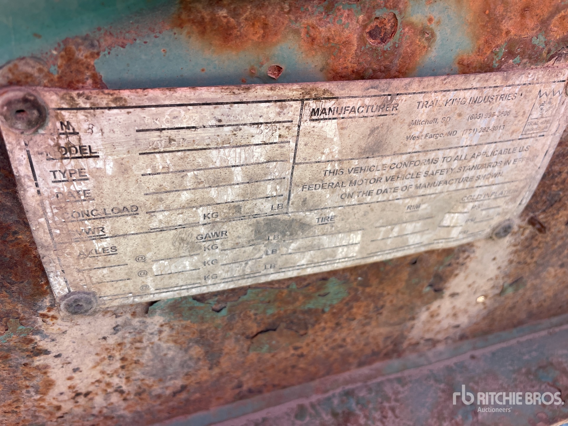 General Appearance with N.º de serie/VIN