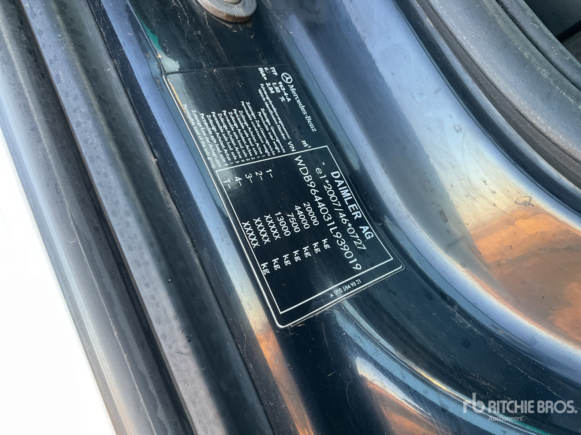 General Appearance with N.º de serie/VIN