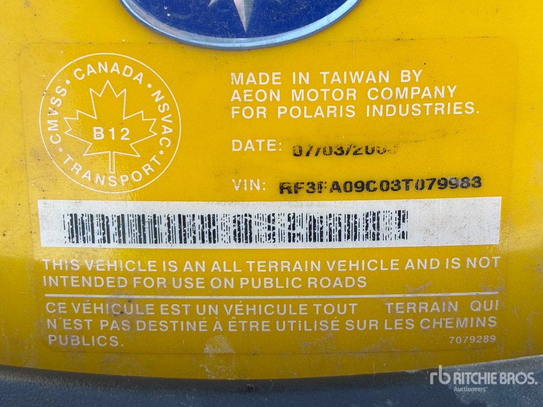 General Appearance with N.º de serie/VIN