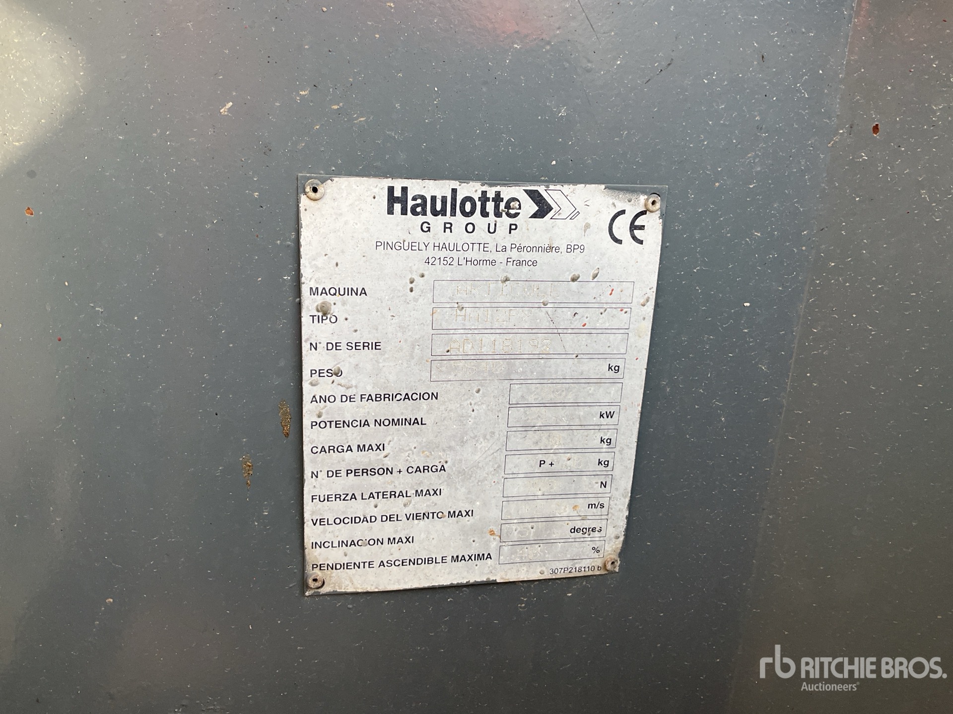 General Appearance with N.º de serie/VIN