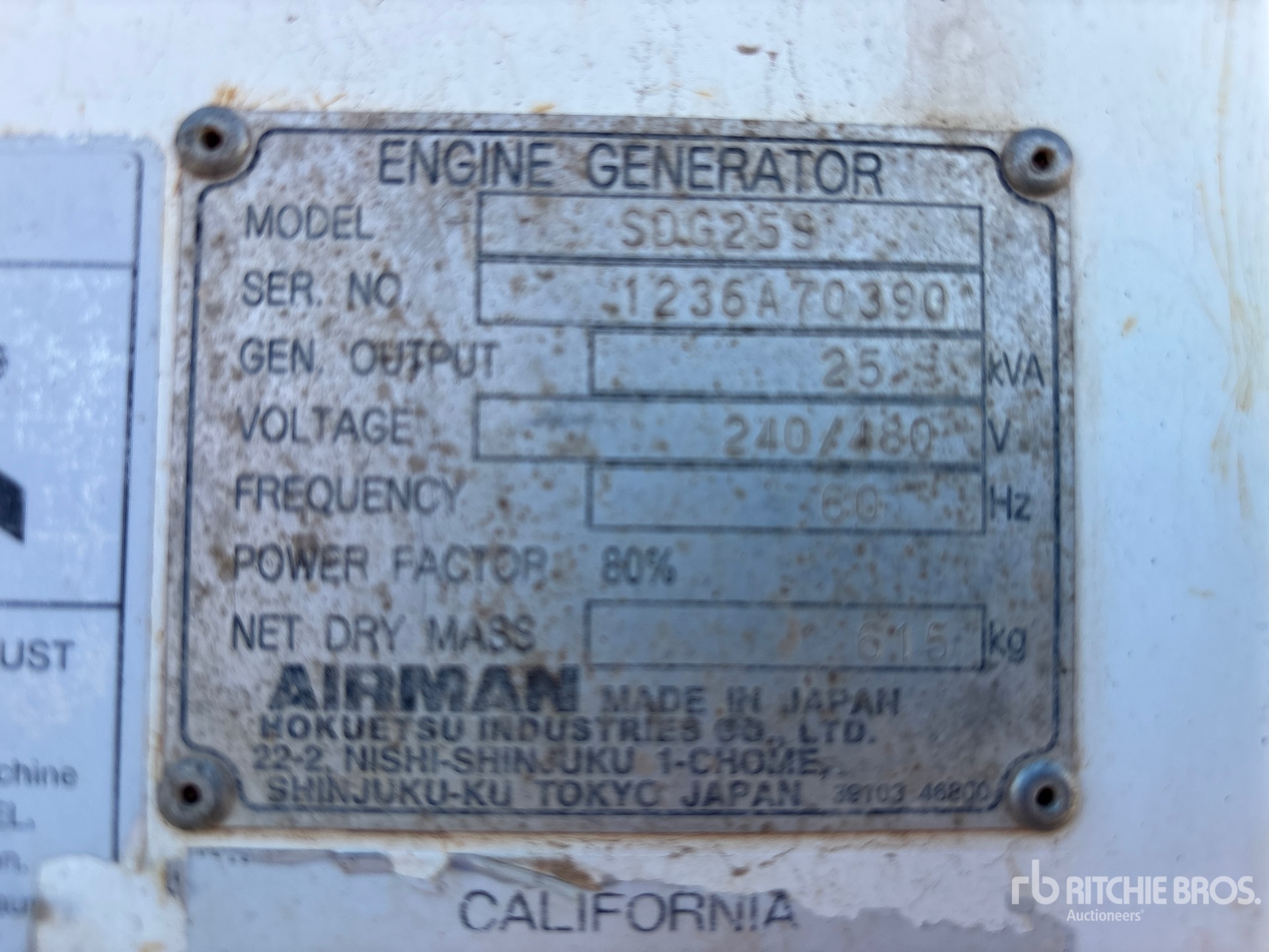 General Appearance with Numero seriale/numero d’identificazione del veicolo (VIN)