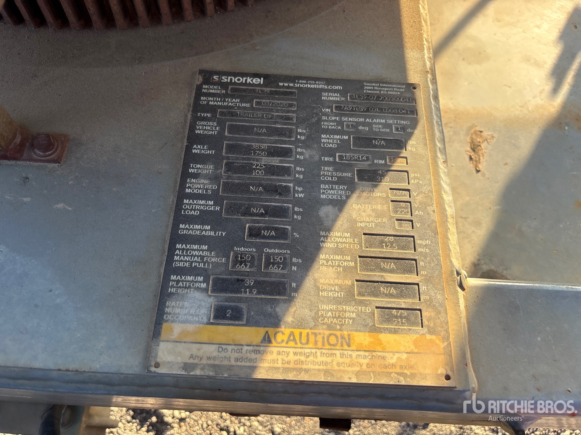 General Appearance with Numéro de série/Numéro d'identification du véhicule automobile