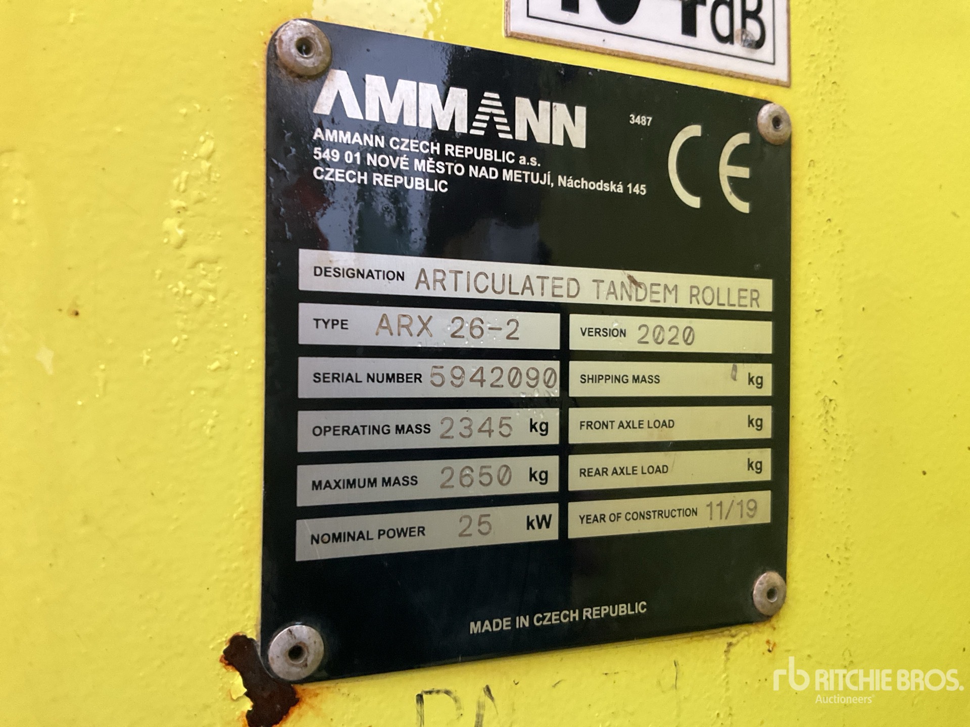 General Appearance with N.º de serie/VIN