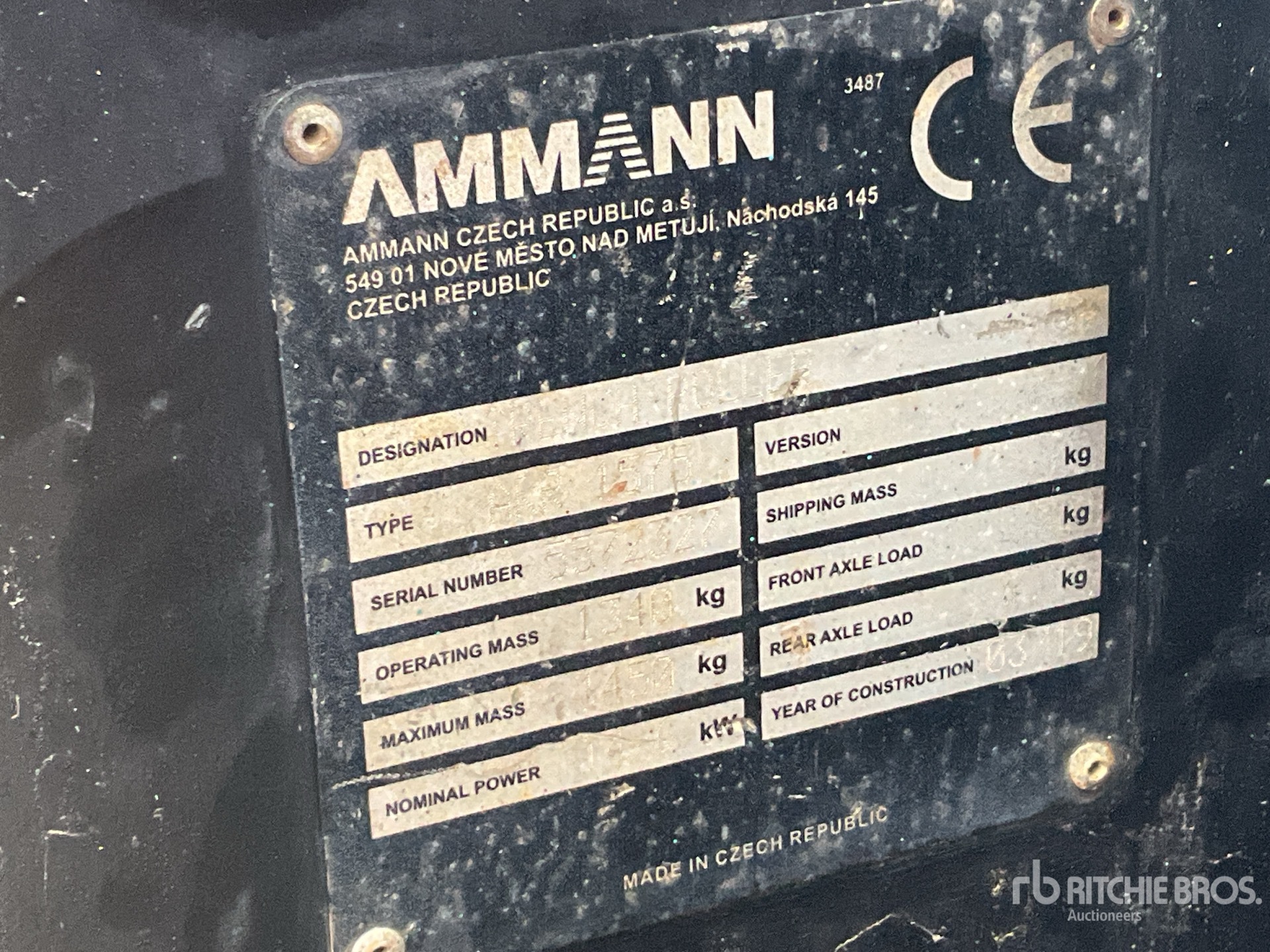 General Appearance with N.º de serie/VIN