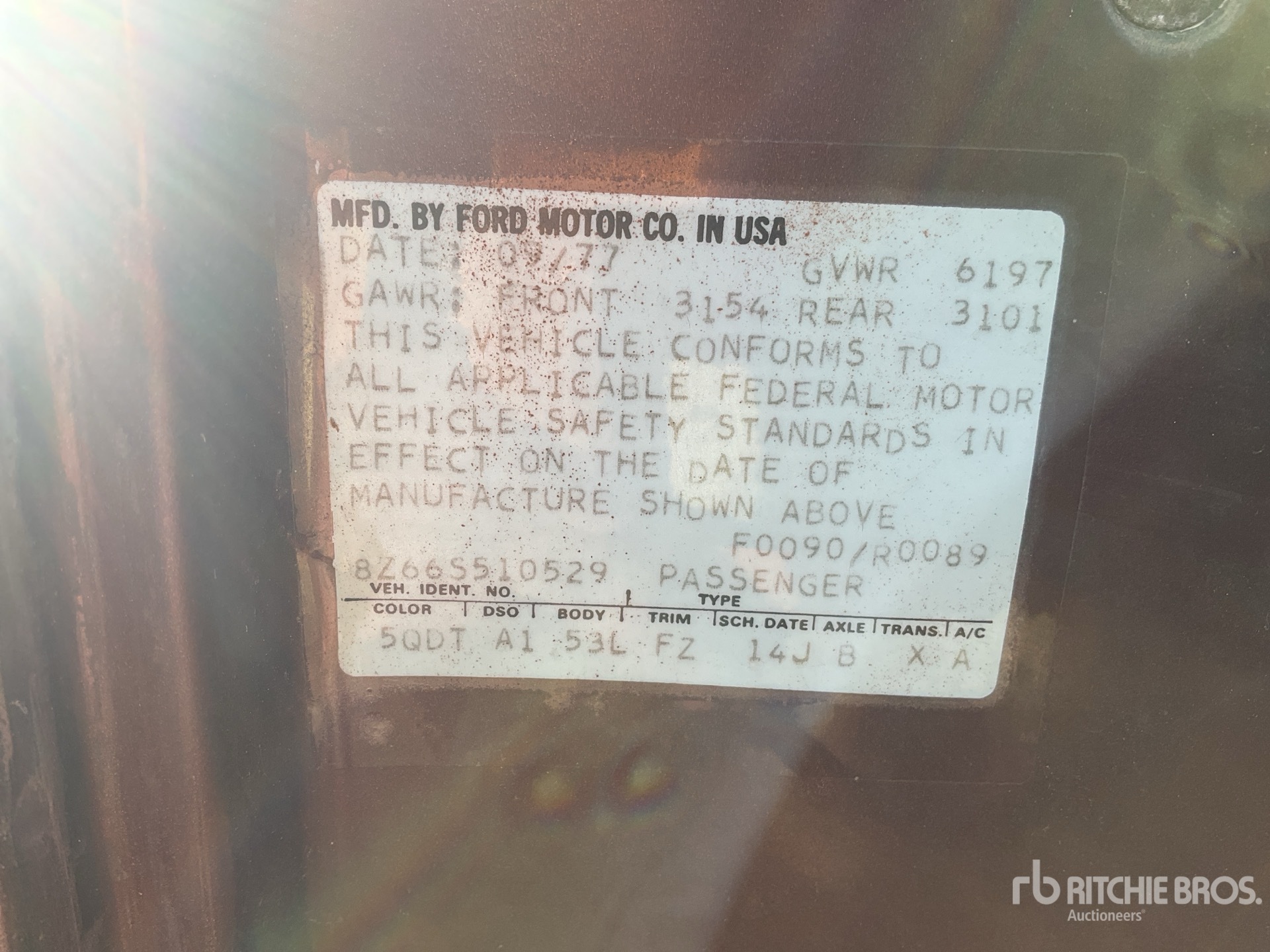 General Appearance with Numero seriale/numero d’identificazione del veicolo (VIN)