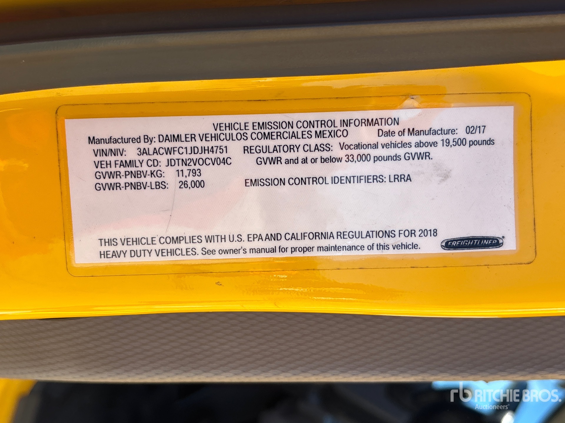 General Appearance with N.º de serie/VIN