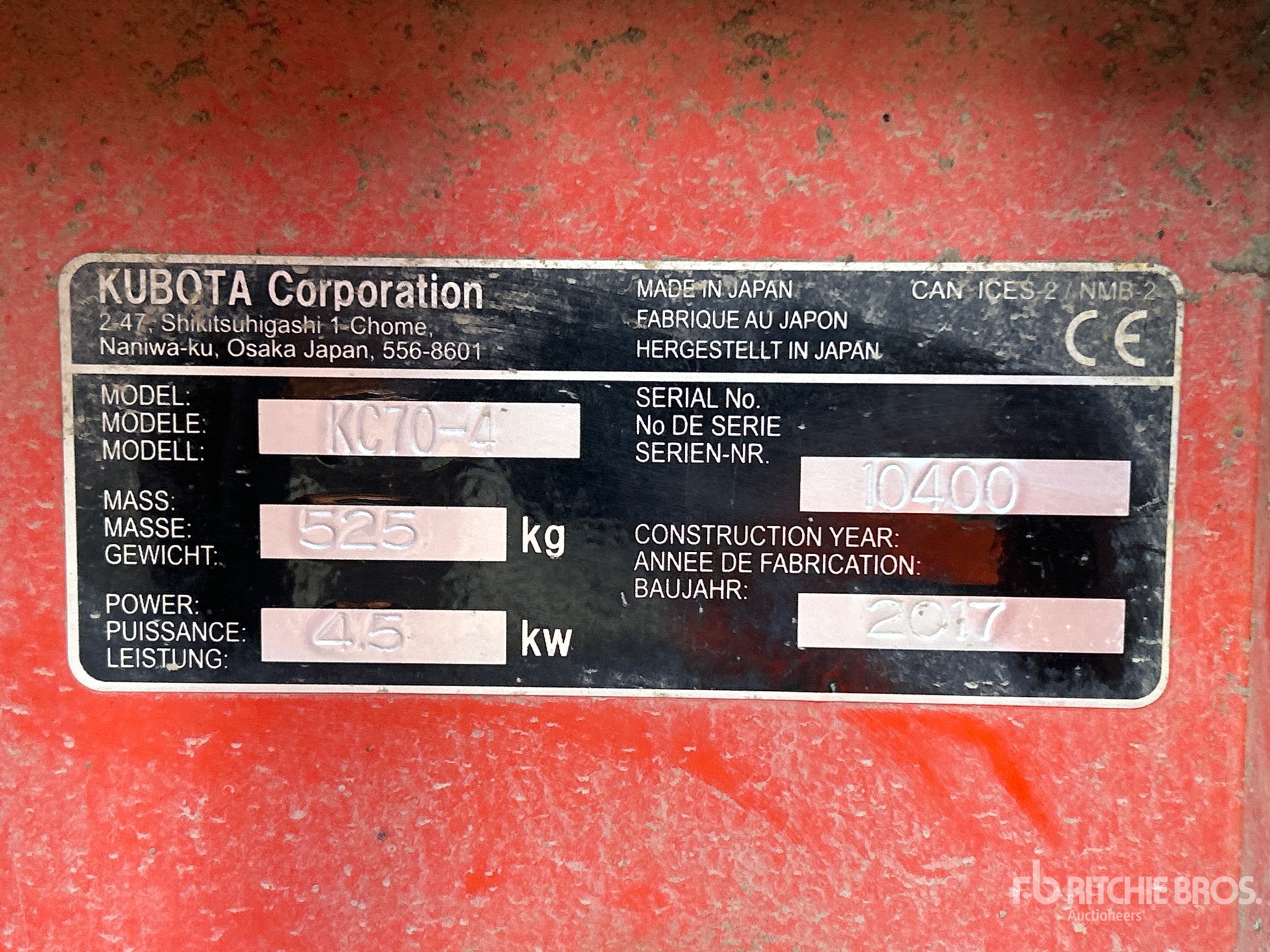 General Appearance with Seriennummer / FIN