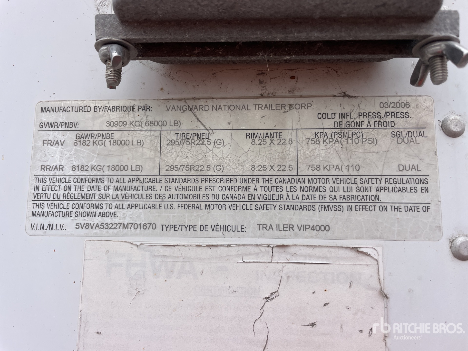 General Appearance with Numero seriale/numero d’identificazione del veicolo (VIN)