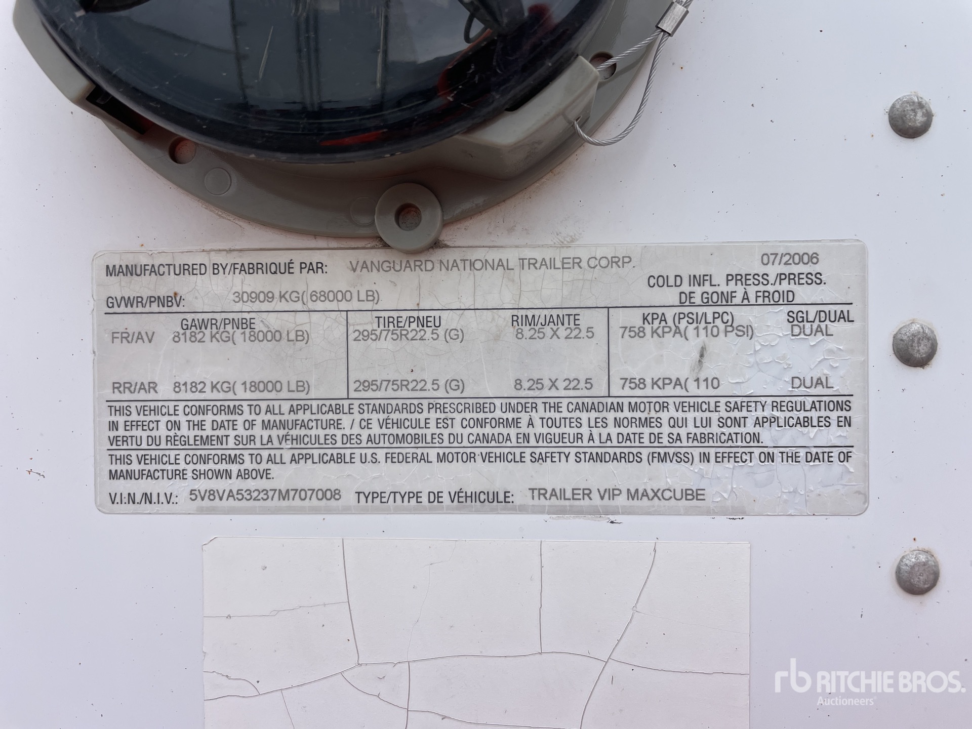 General Appearance with Numero seriale/numero d’identificazione del veicolo (VIN)