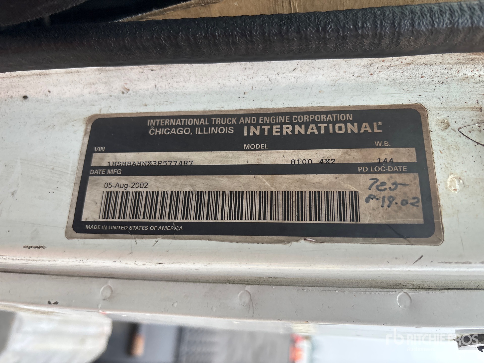 General Appearance with N.º de serie/VIN