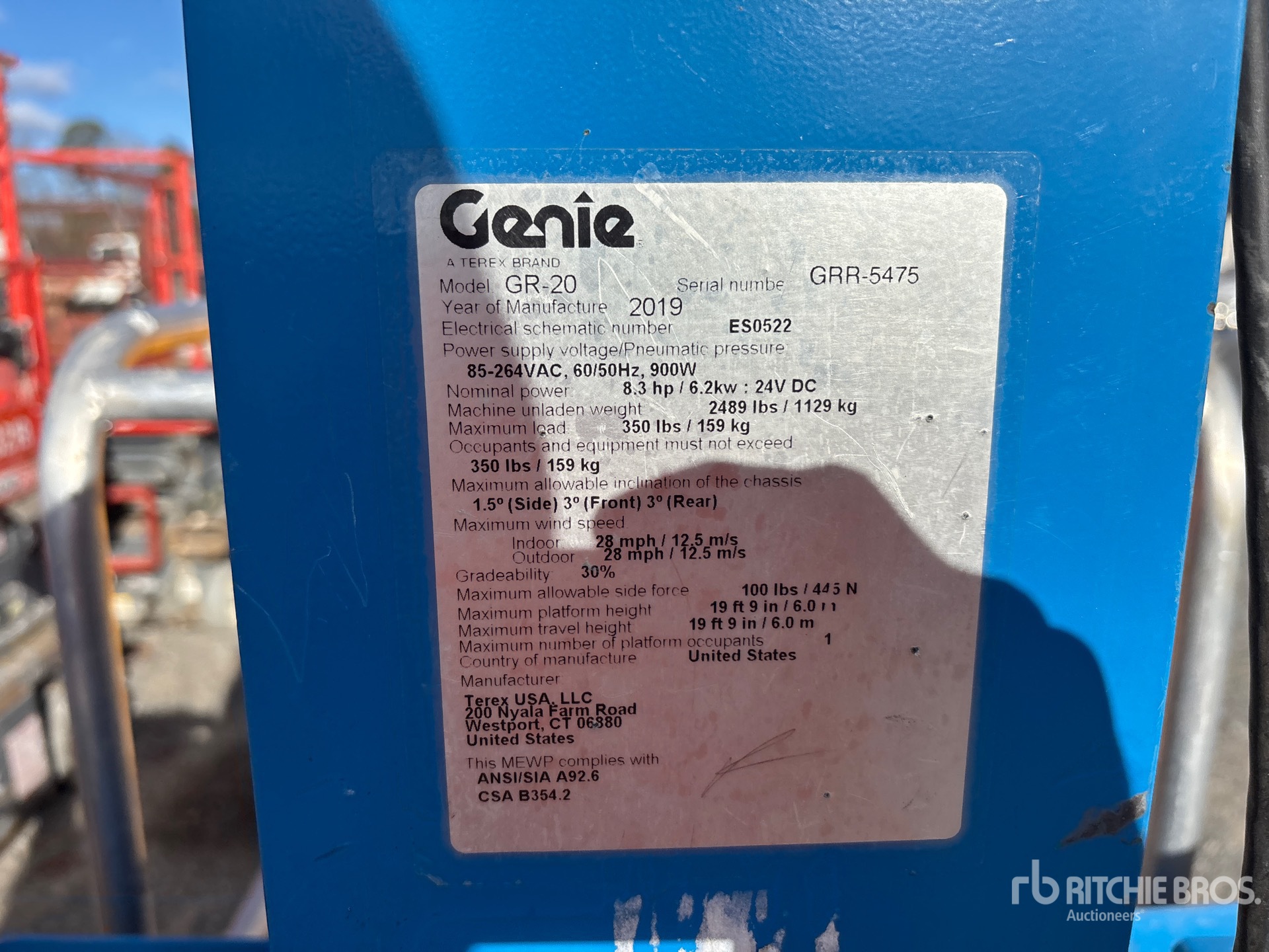 General Appearance with N.º de serie/VIN