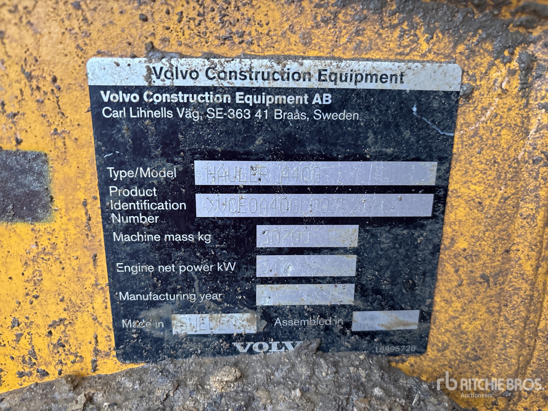 General Appearance with N.º de serie/VIN