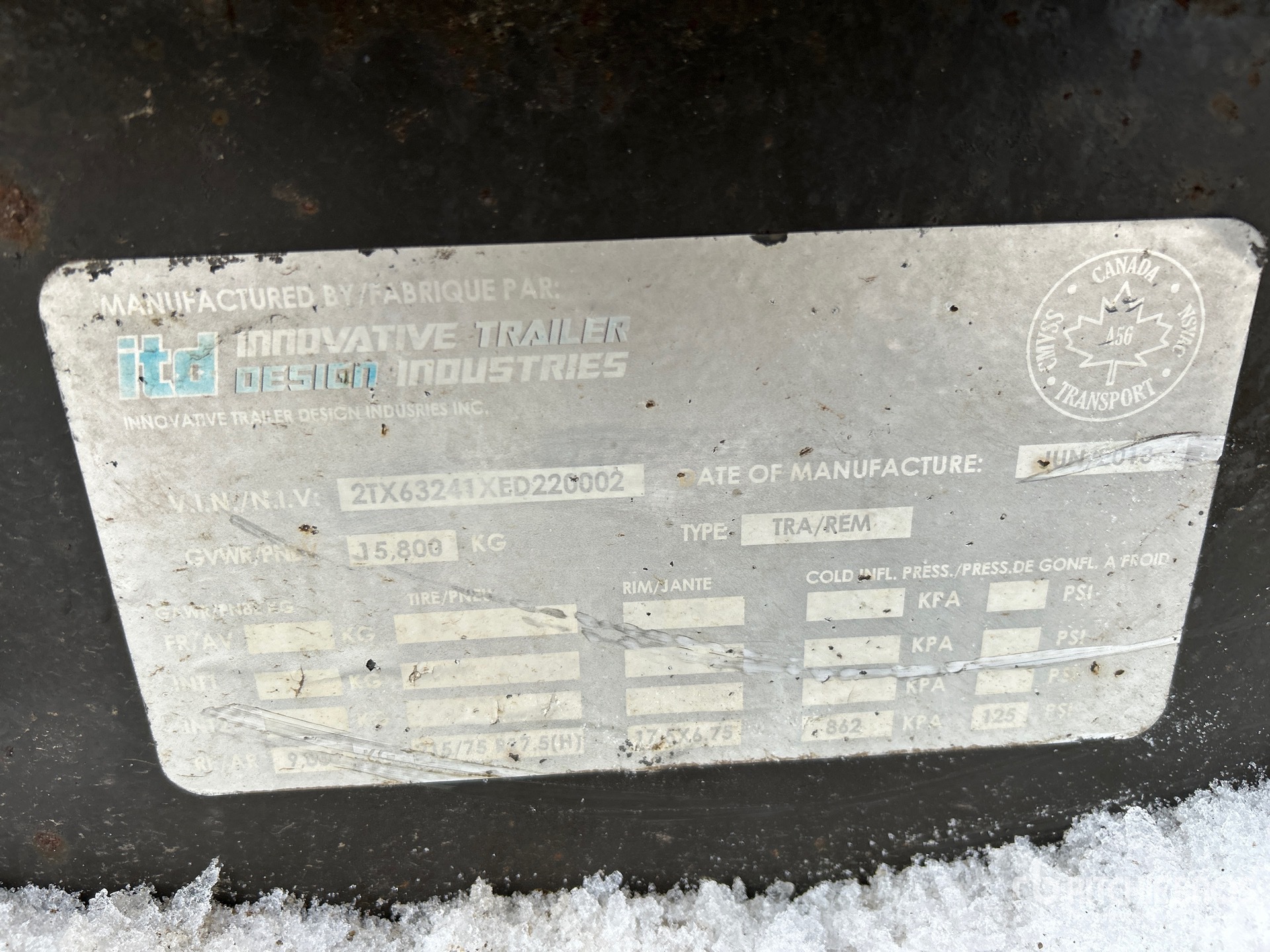 General Appearance with Numer seryjny/numer identyfikacyjny pojazdu