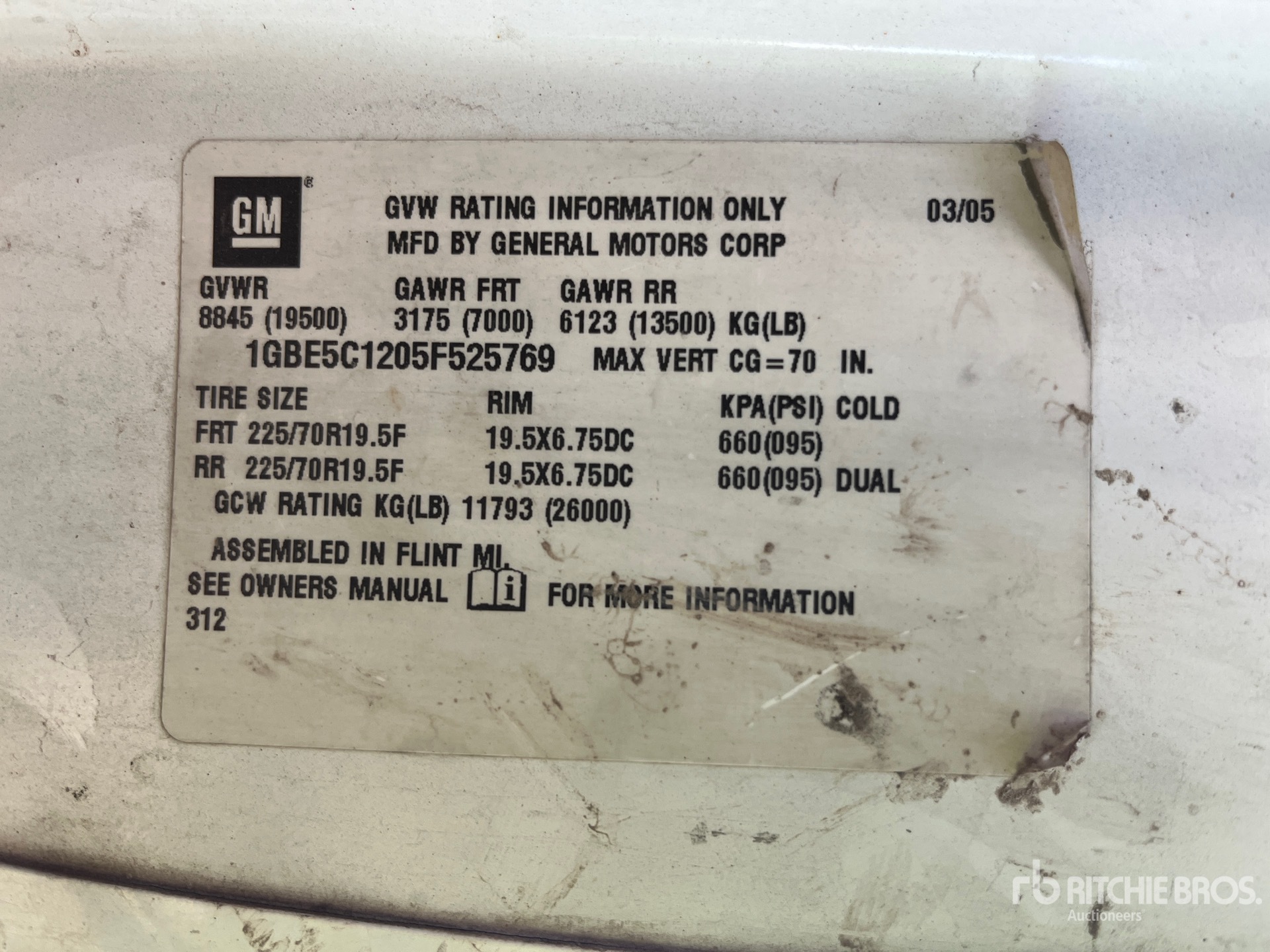 General Appearance with Numero seriale/numero d’identificazione del veicolo (VIN)