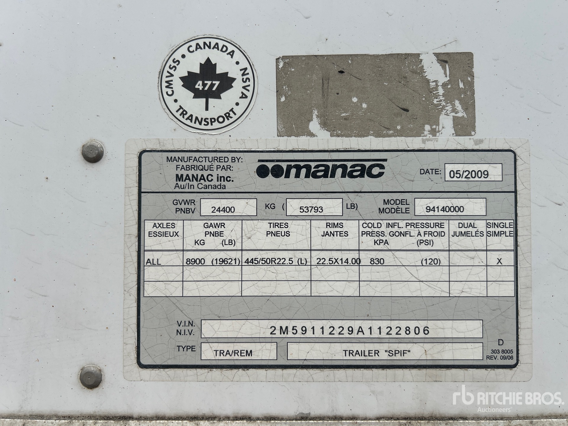 General Appearance with Numero seriale/numero d’identificazione del veicolo (VIN)