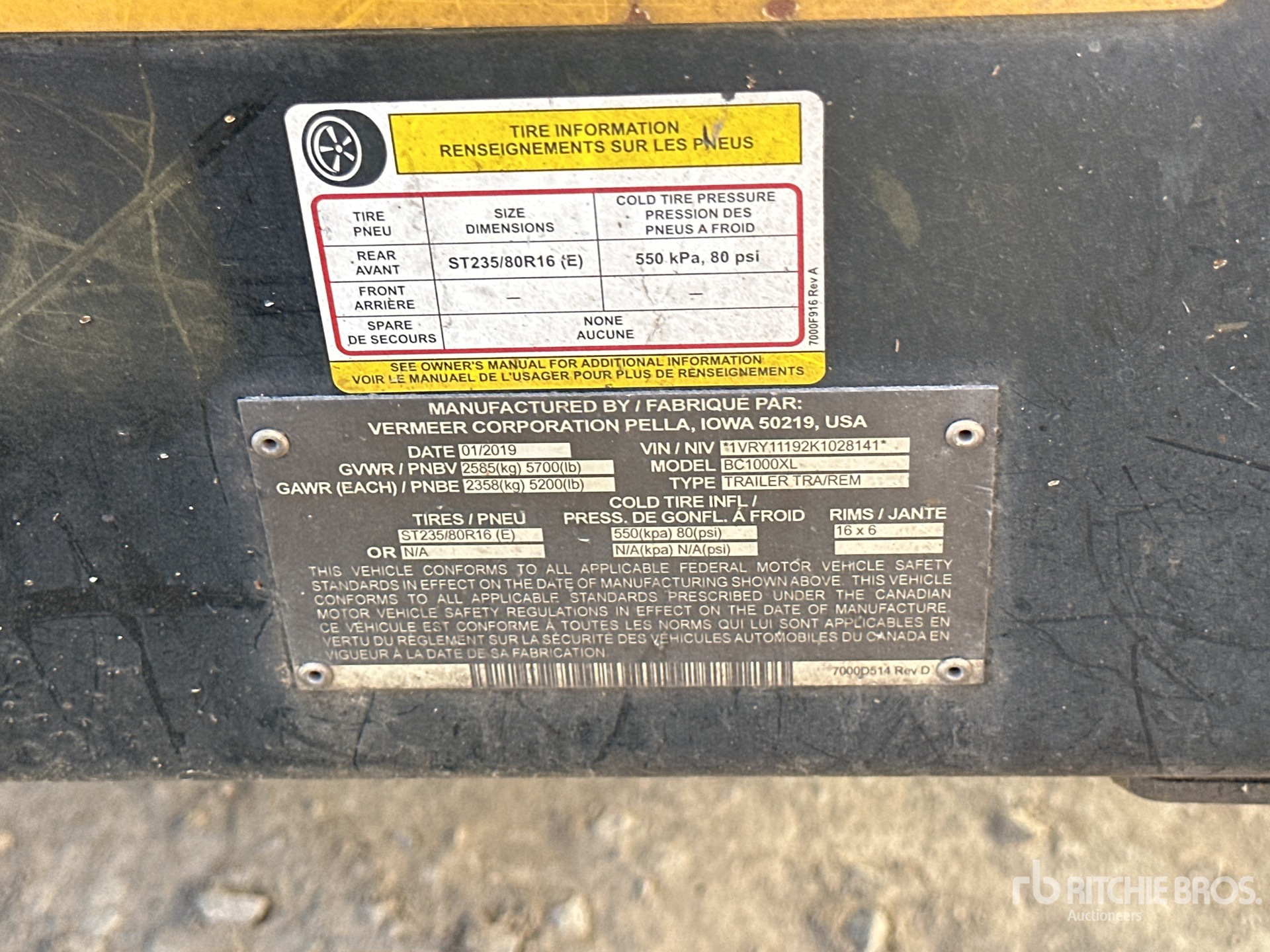 General Appearance with Numero seriale/numero d’identificazione del veicolo (VIN)