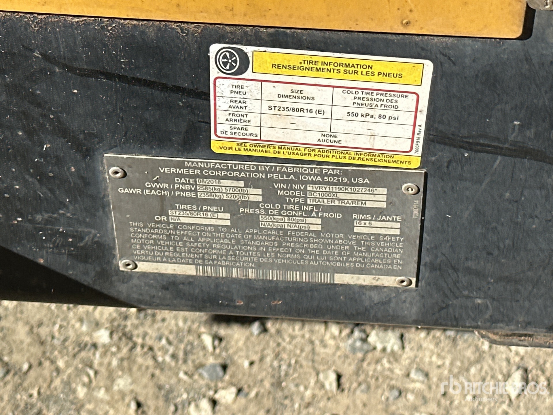 General Appearance with Numero seriale/numero d’identificazione del veicolo (VIN)