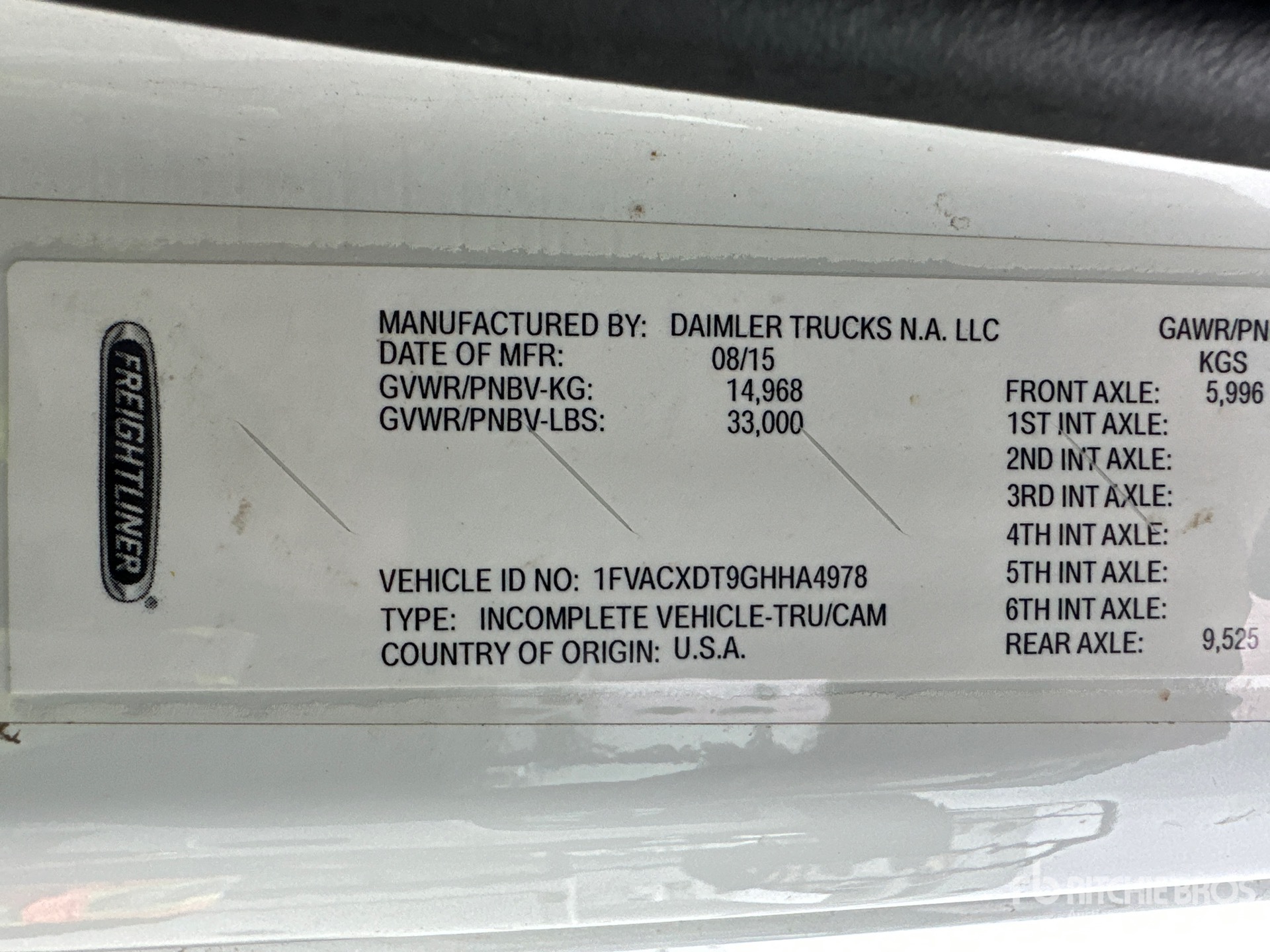 General Appearance with Numéro de série/Numéro d'identification du véhicule automobile