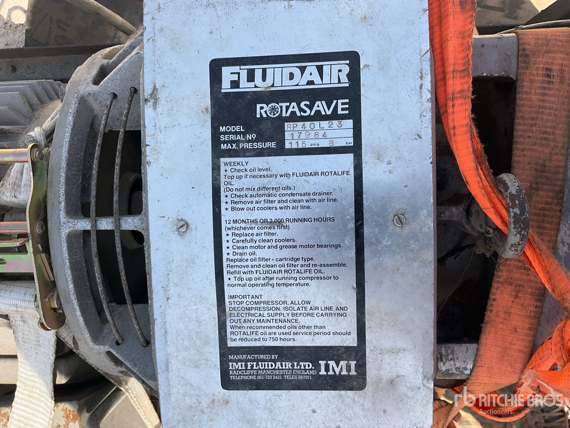 General Appearance with N.º de serie/VIN