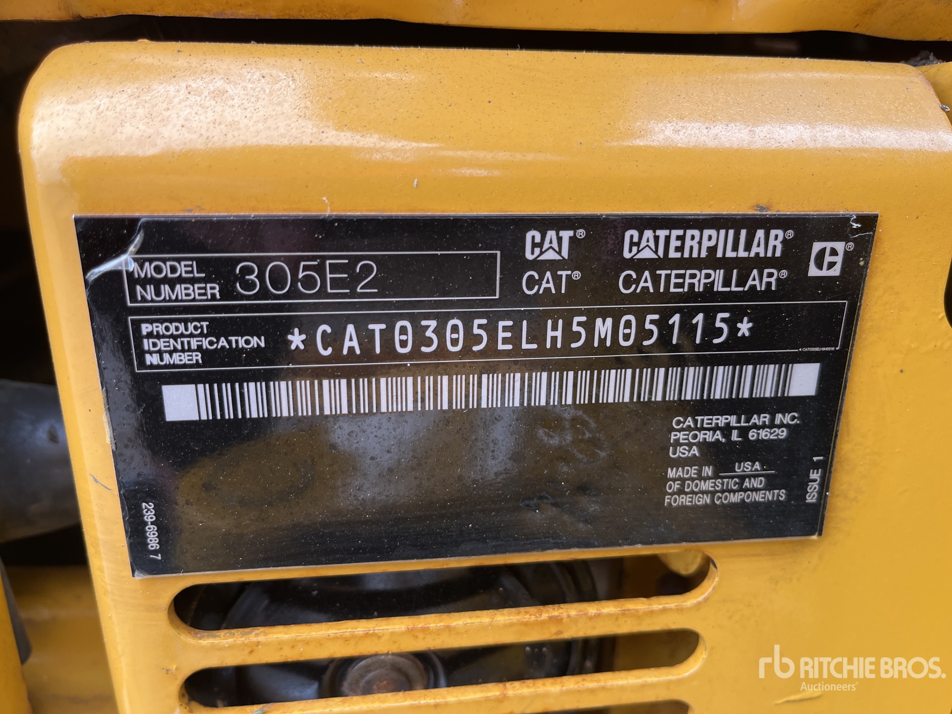 General Appearance with N.º de serie/VIN