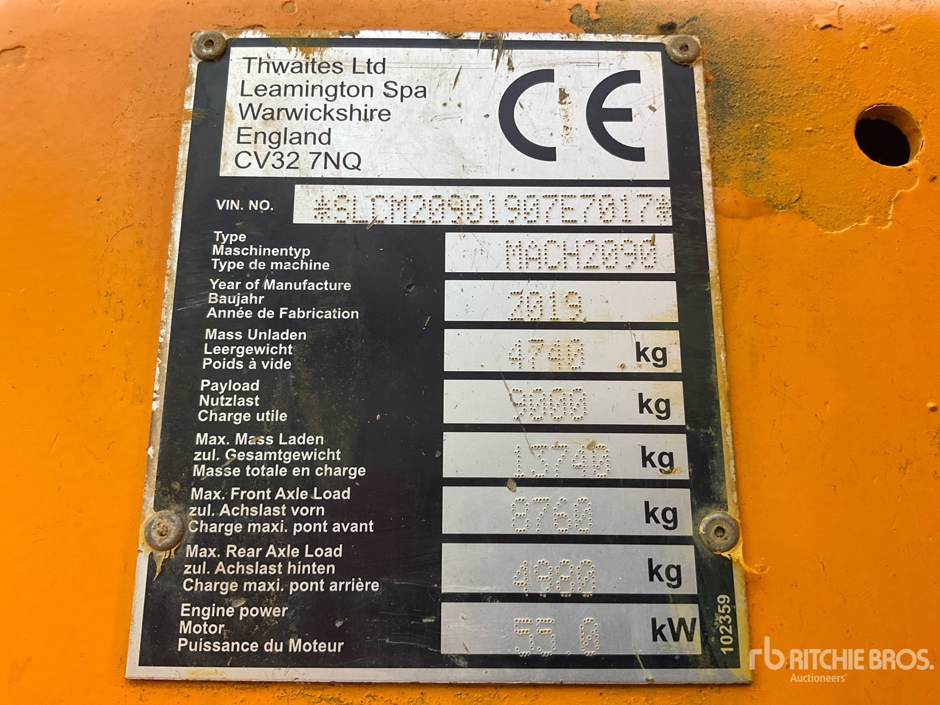 General Appearance with Seriennummer / FIN