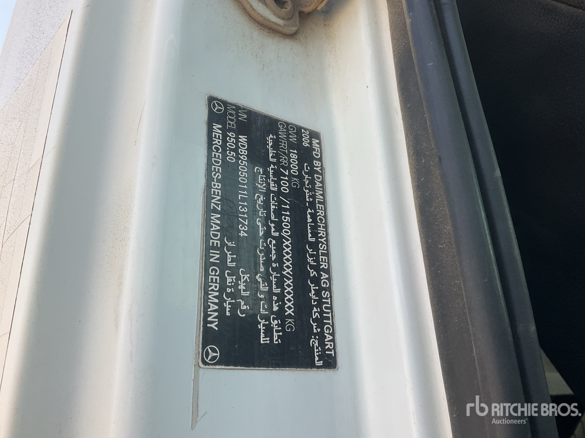 General Appearance with N.º de serie/VIN