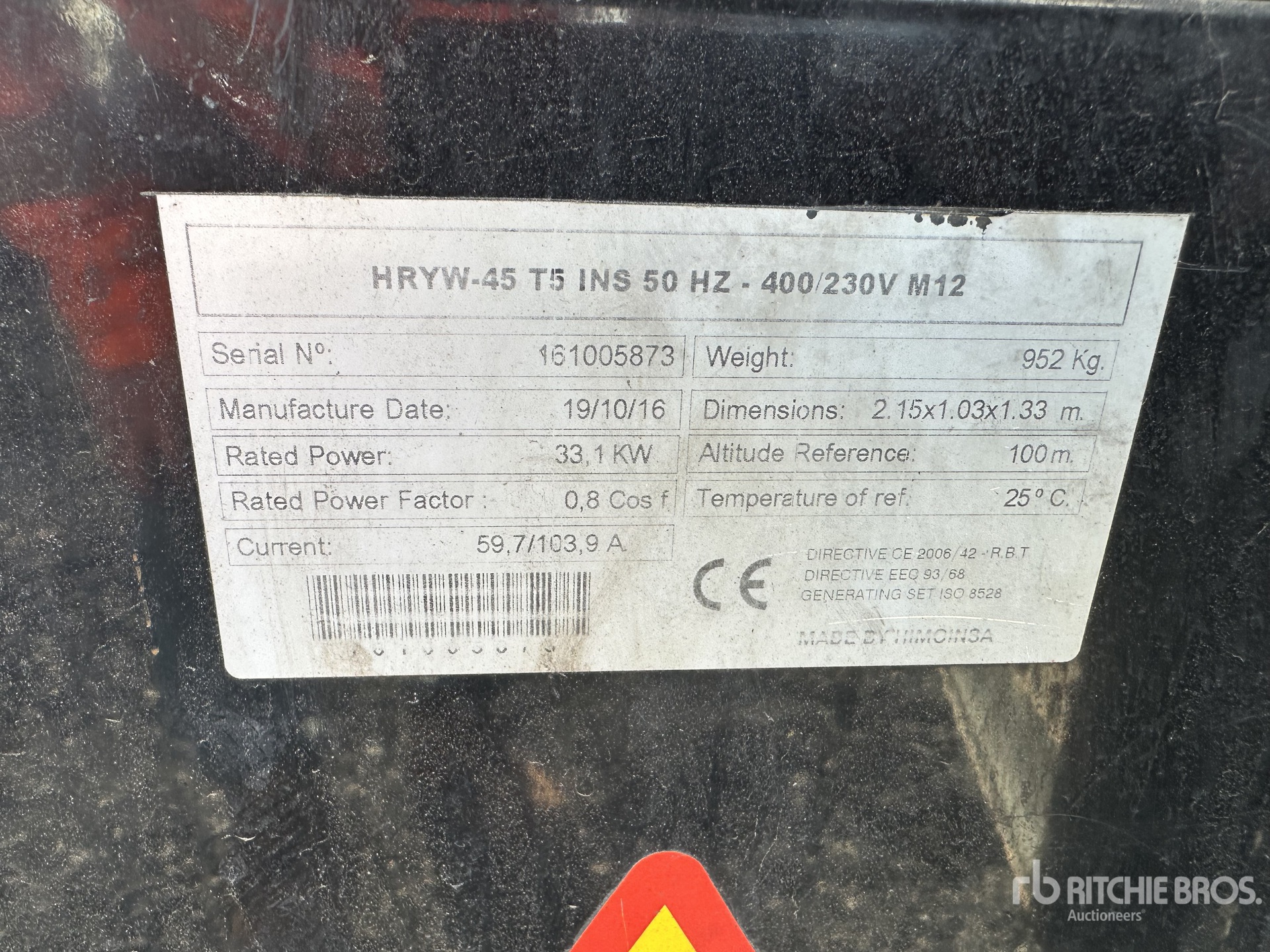 General Appearance with N.º de serie/VIN