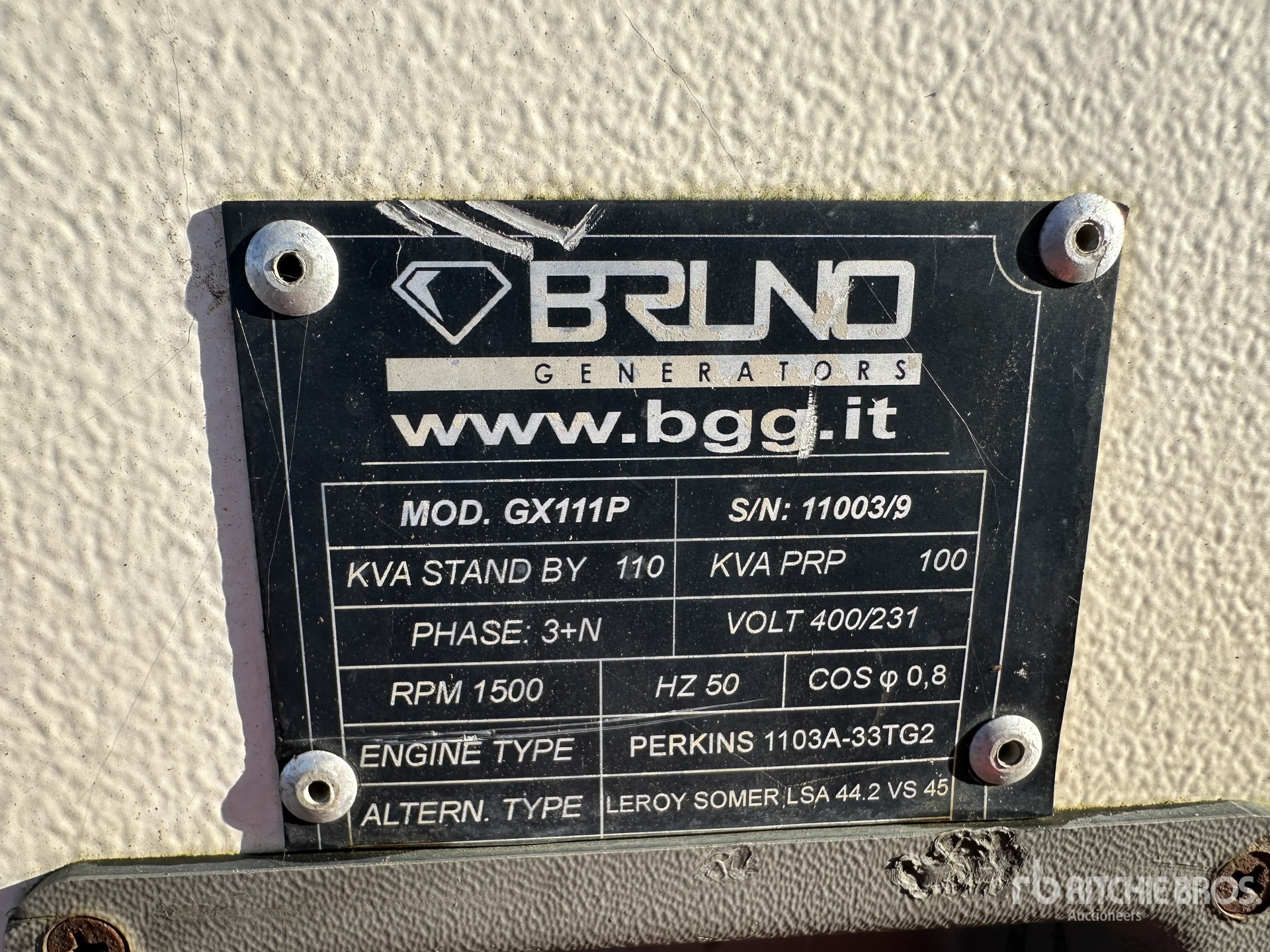 General Appearance with N.º de serie/VIN