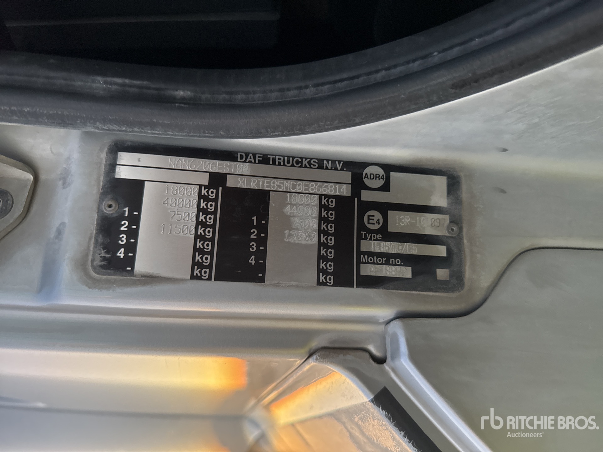 General Appearance with N.º de serie/VIN