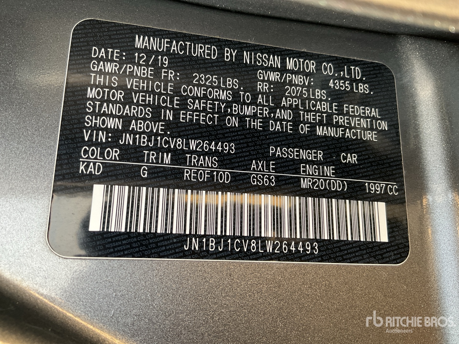 General Appearance with Numer seryjny/numer identyfikacyjny pojazdu